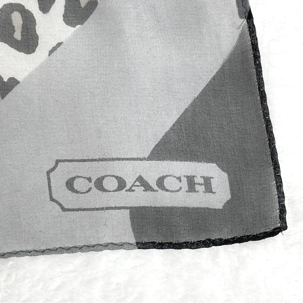 Coach Monochrome s Sheer Signature Oblong Scarf - Picture 2 of 4